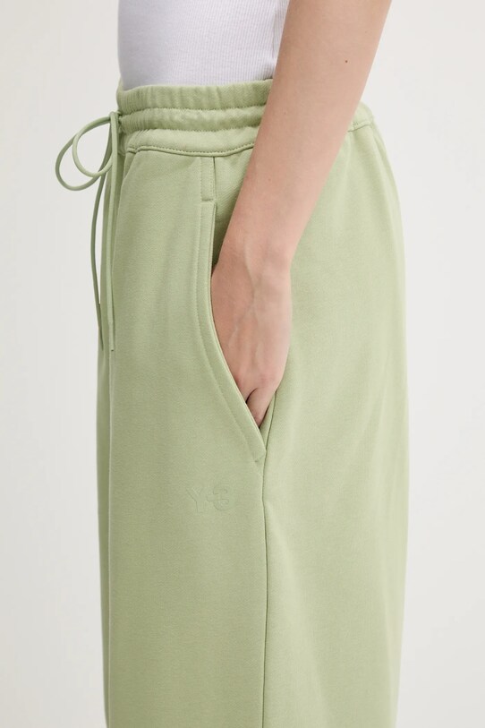 Παντελόνι φόρμας Y-3 French Terry Wide Leg Pant πράσινο JM7841