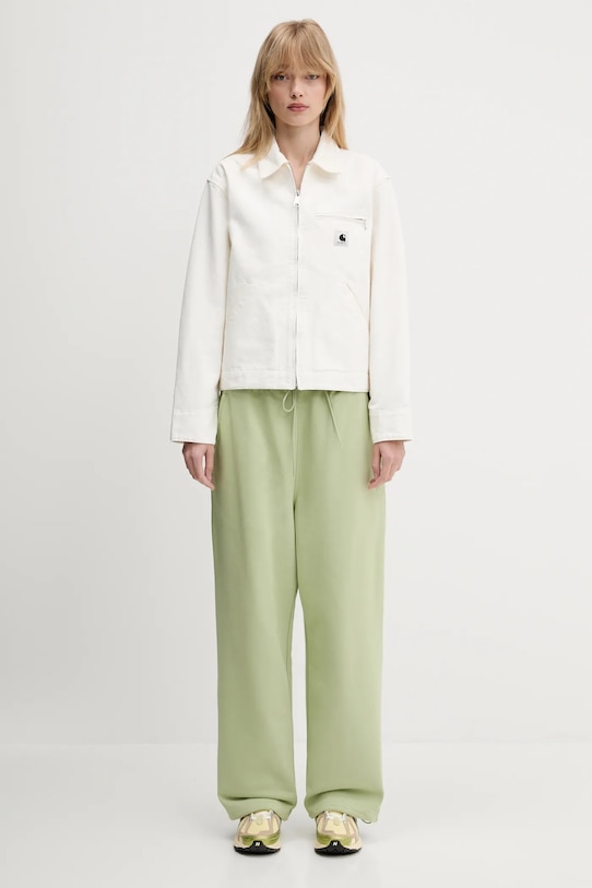 Y-3 spodnie dresowe French Terry Wide Leg Pant JM7841 zielony