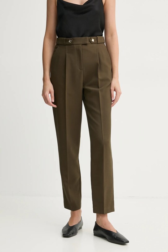 BA&SH pantaloni JUDE 1E25JUDE verde SS25