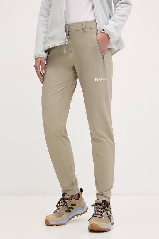 Jack Wolfskin szabadidős nadrág Hikeout sima bézs A63927