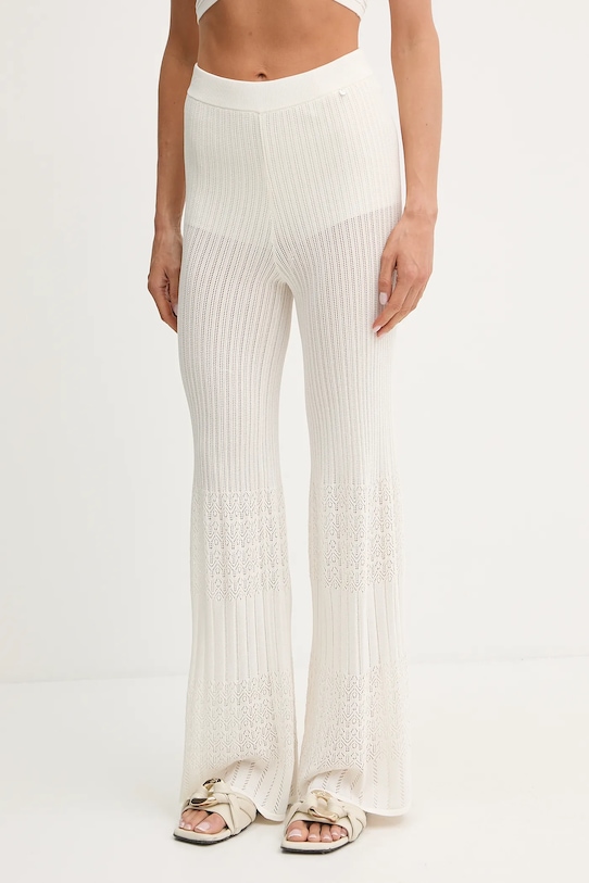 Kalhoty BOSS Orange high béžová 50535496