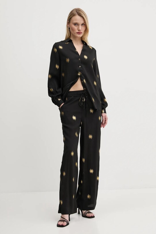 Never Fully Dressed pantaloni Gold Sun Elissa NFDTR405 nero SS25