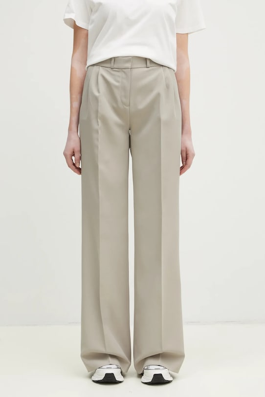 Coperni pantaloni Wide Leg Tailored dritto beige COPP90F3004