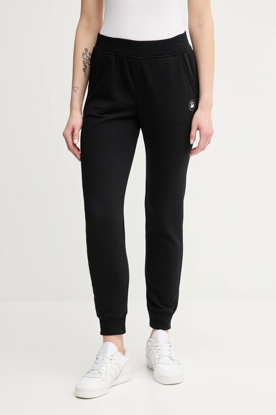 United Colors of Benetton pantaloni de trening tricotaj negru 31NB3F04E