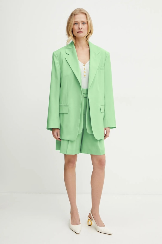 BOSS gyapjú rövidnadrág 50537395 zöld SS25