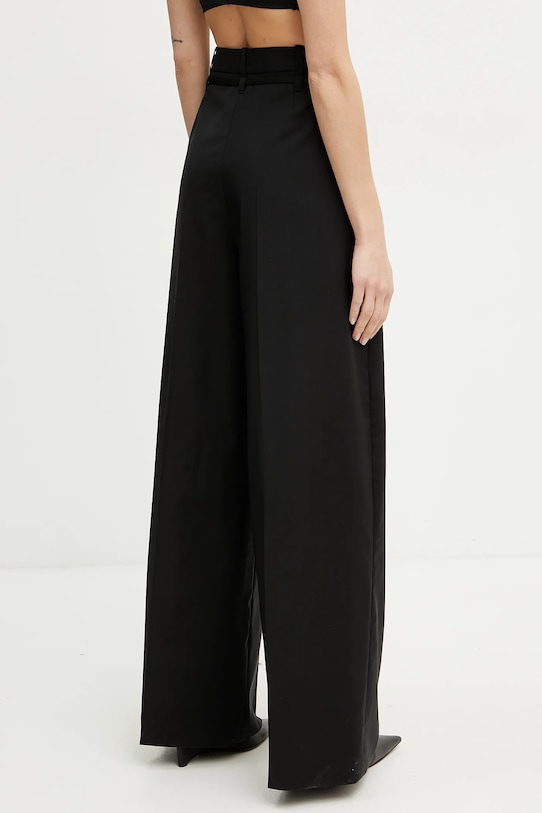 Ρούχα Μάλλινο παντελόνι BOSS 50537404 μαύρο