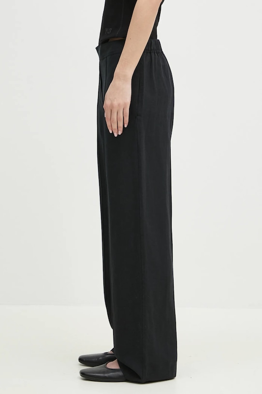 Samsoe Samsoe linen blend trousers SAHANI F25100013 black SS25