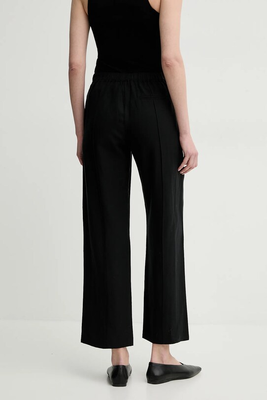 Îmbrăcăminte Samsoe Samsoe pantaloni din amestec de in SAHANI F25100013 negru