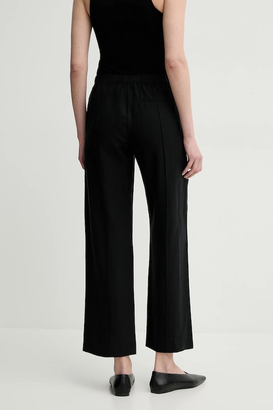 Odzież Samsoe Samsoe spodnie z domieszką lnu SAHANI F25100013 czarny