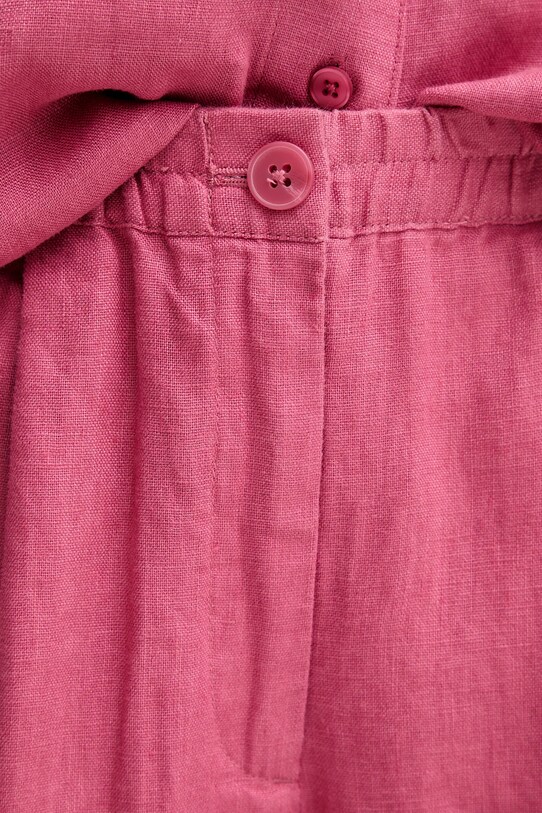 Samsoe Samsoe pantaloni din in SATOVE roz F25100016