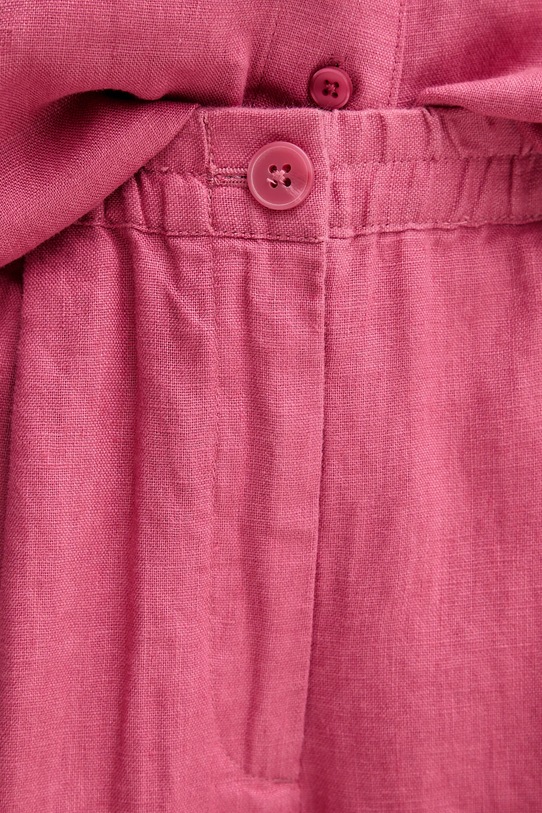 Льняні штани Samsoe Samsoe SATOVE рожевий F25100016