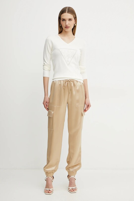 Guess pantaloni NEW MARZIA W5GB08.WG7C0 bej SS25