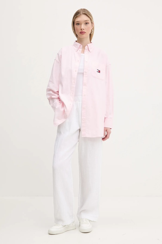 Superdry spodnie lniane W7011182A.04C beżowy SS25