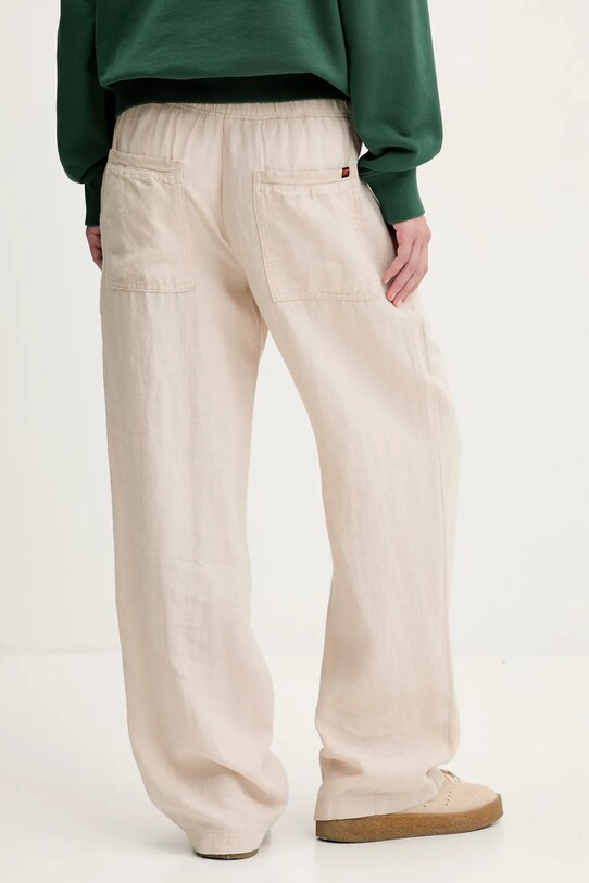 Oblečenie Ľanové nohavice Superdry W7011182A.2PQ béžová