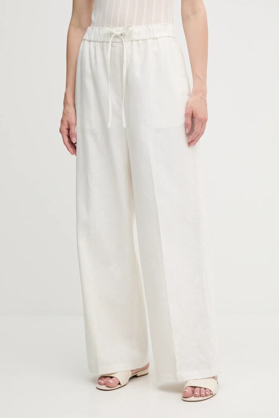 Calvin Klein pantaloni din in drept bej LV044B676G