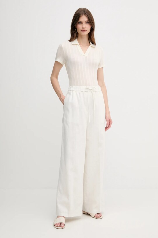 Calvin Klein pantaloni din in LV044B676G bej SS25