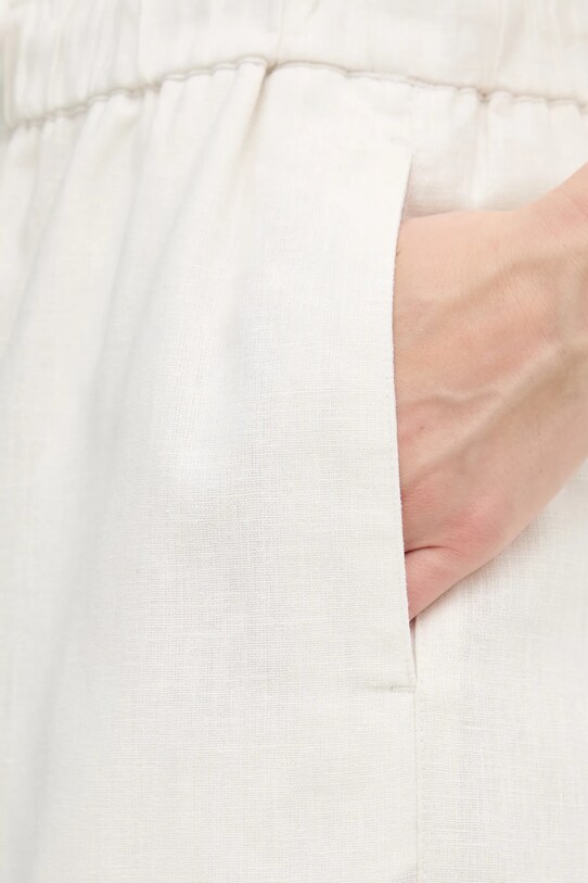 Льняні штани Calvin Klein бежевий LV044B676G