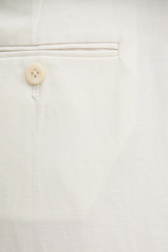 Calvin Klein spodnie lniane beżowy LV044B623G