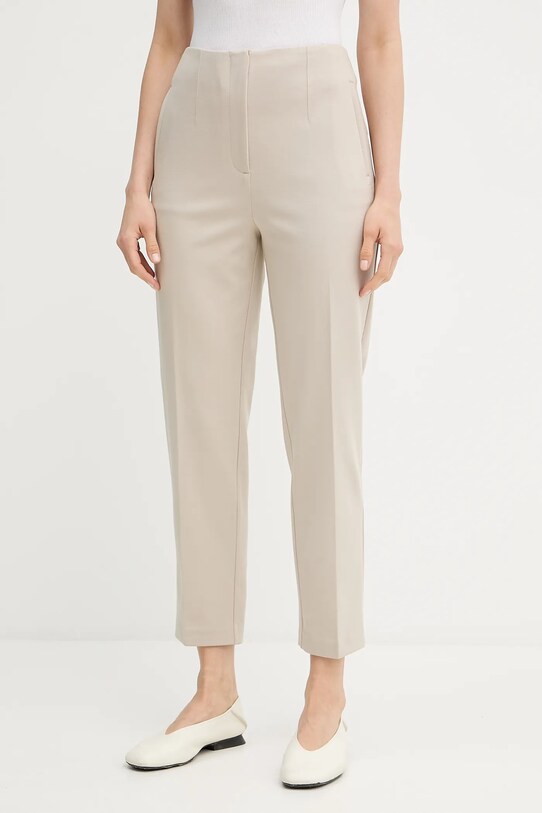 Hlače Calvin Klein pletivo bež LV044B690G