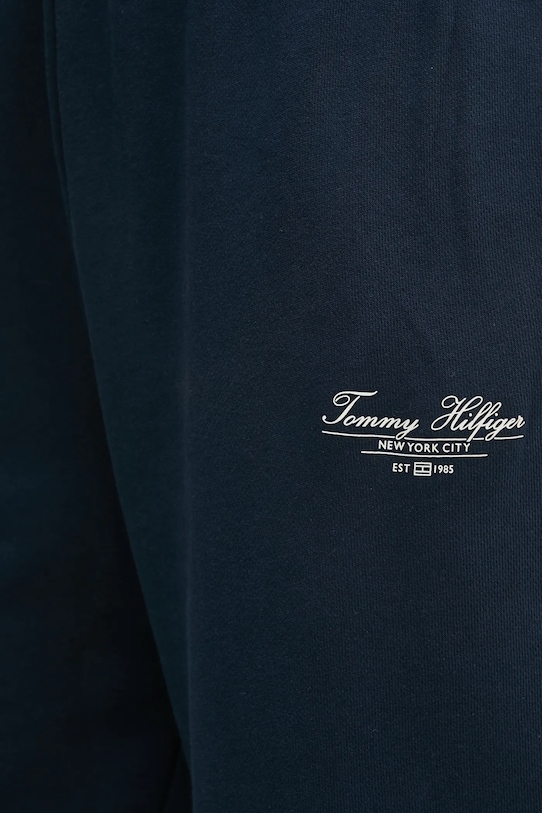 Βαμβακερό παντελόνι Tommy Hilfiger σκούρο μπλε WW0WW45576