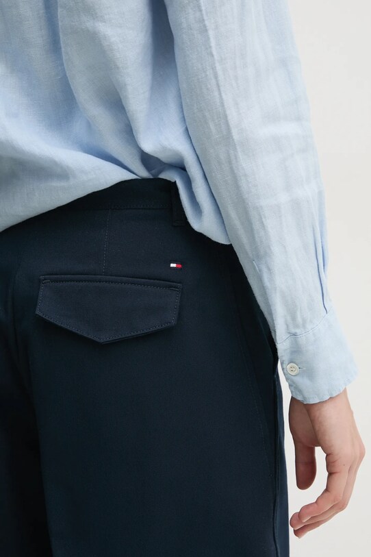 Odzież Tommy Hilfiger spodnie bawełniane WW0WW45487 granatowy