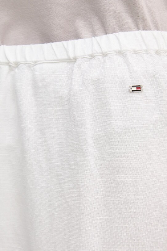 Tommy Hilfiger spodnie lniane beżowy WW0WW44782