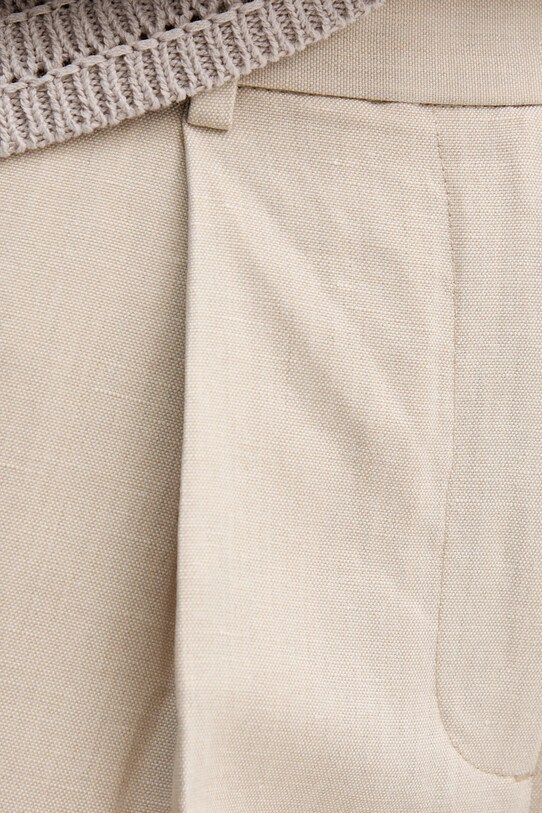 Tommy Hilfiger pantaloni din amestec de in bej WW0WW45461