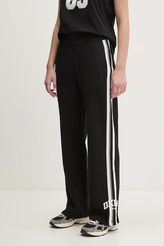 Dkny spodnie dresowe bawełniane bawełna czarny DP5P3616