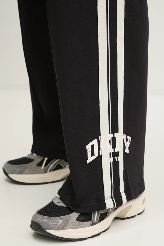 Dkny spodnie dresowe bawełniane czarny DP5P3616