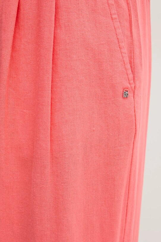 Dkny spodnie lniane pomarańczowy DJ5P3017