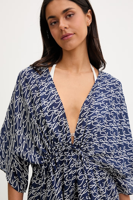 Tommy Hilfiger plážová šatka dámska tmavomodrá UW0UW05960