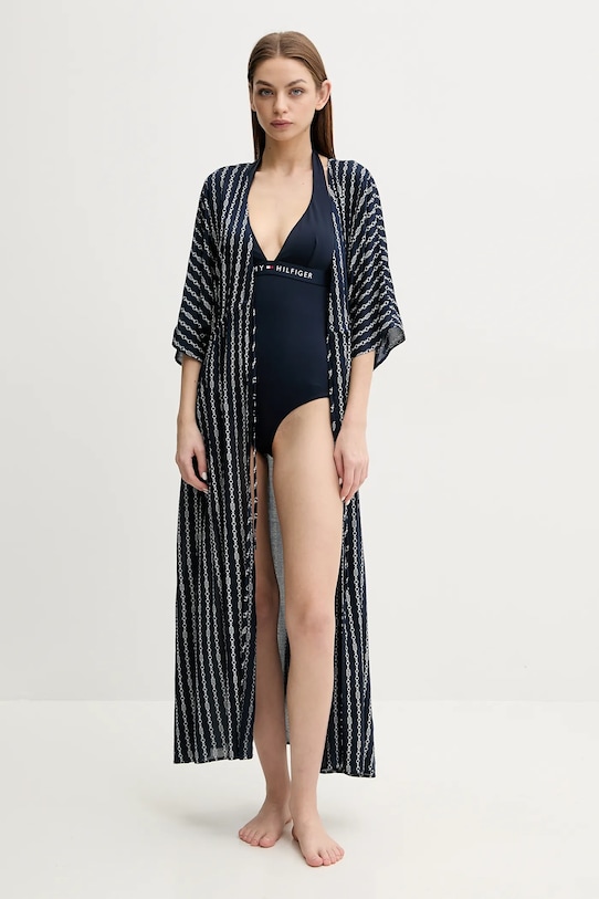 Ogrtač za plažu Tommy Hilfiger UW0UW05960 mornarsko plava SS25