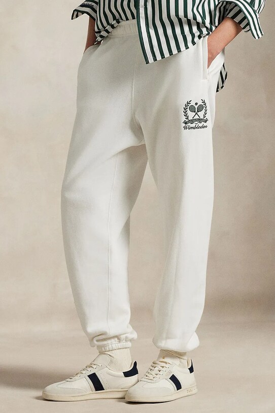 Tepláky Polo Ralph Lauren Wimbledon Collection 211970420 biela SS25