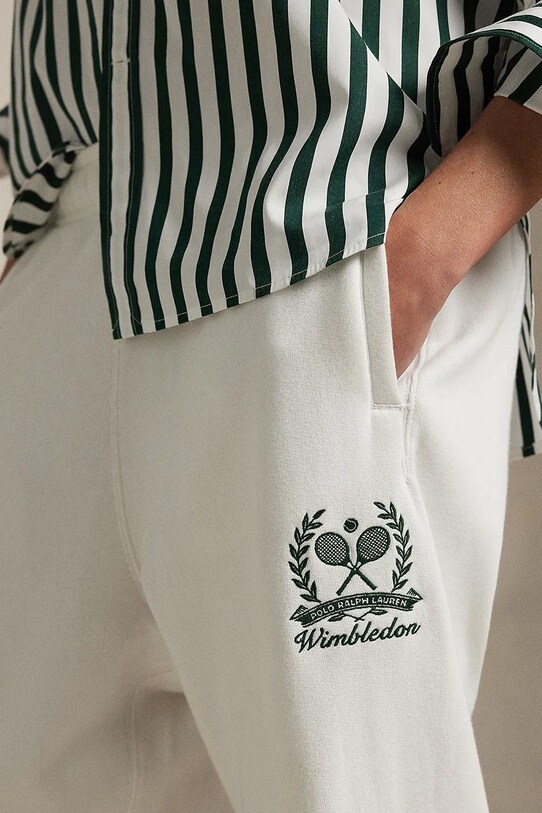 Tepláky Polo Ralph Lauren Wimbledon Collection biela 211970420