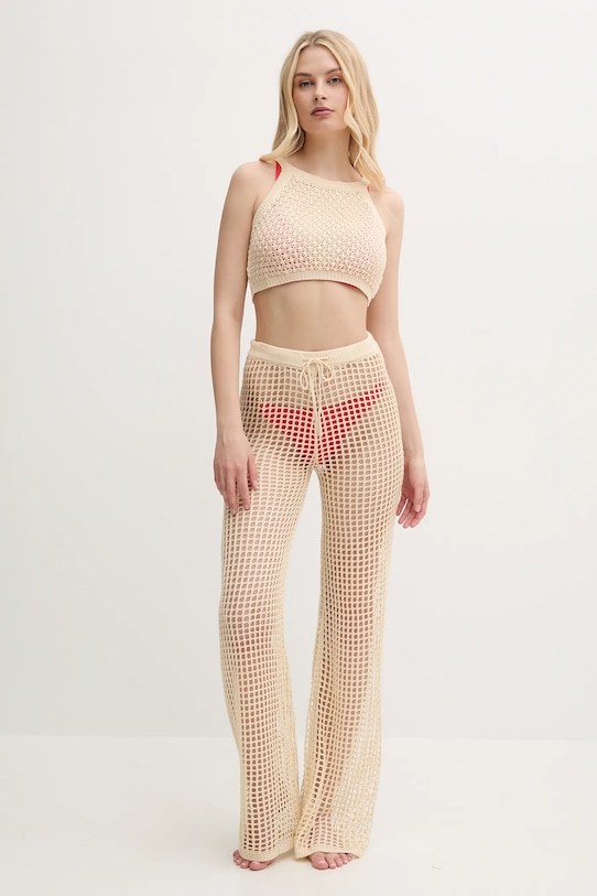 Plážové kalhoty Guess E5GB02.Z3N30 béžová SS25