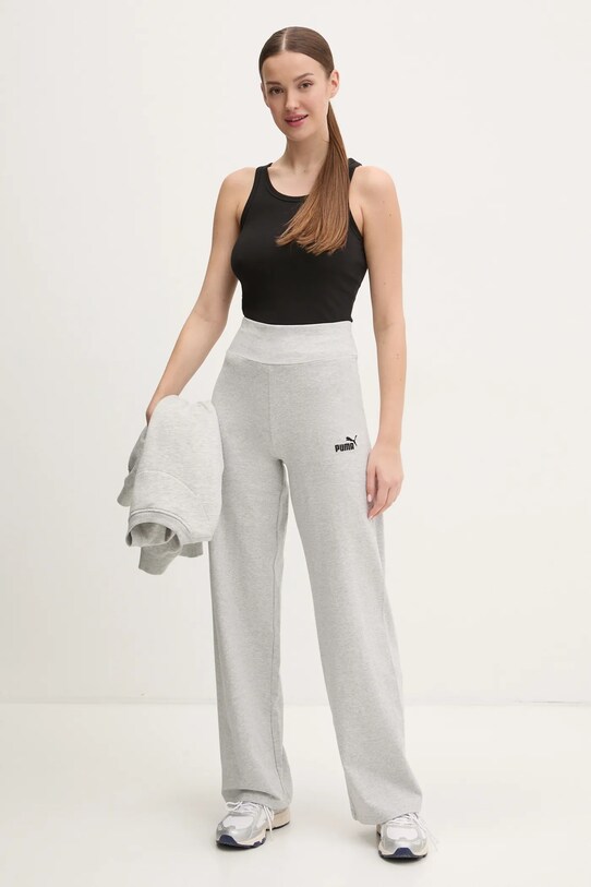 Puma pantaloni de trening 682428 gri SS25