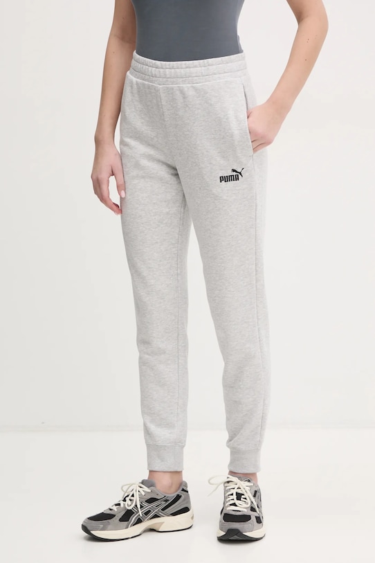 Παντελόνι φόρμας Puma πλεκτό ύφασμα γκρί 682450