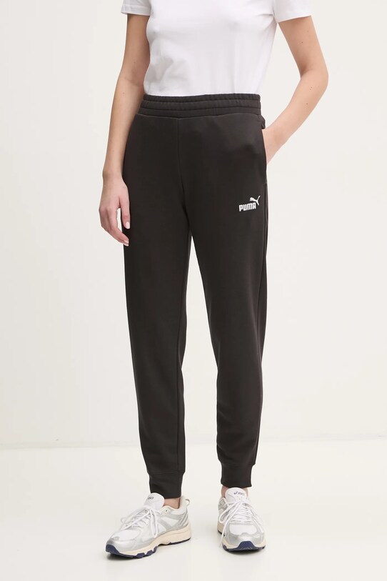 Puma pantaloni de trening tricotaj negru 682450