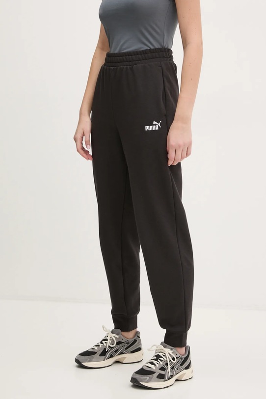 Puma pantaloni de trening tricotaj negru 682458
