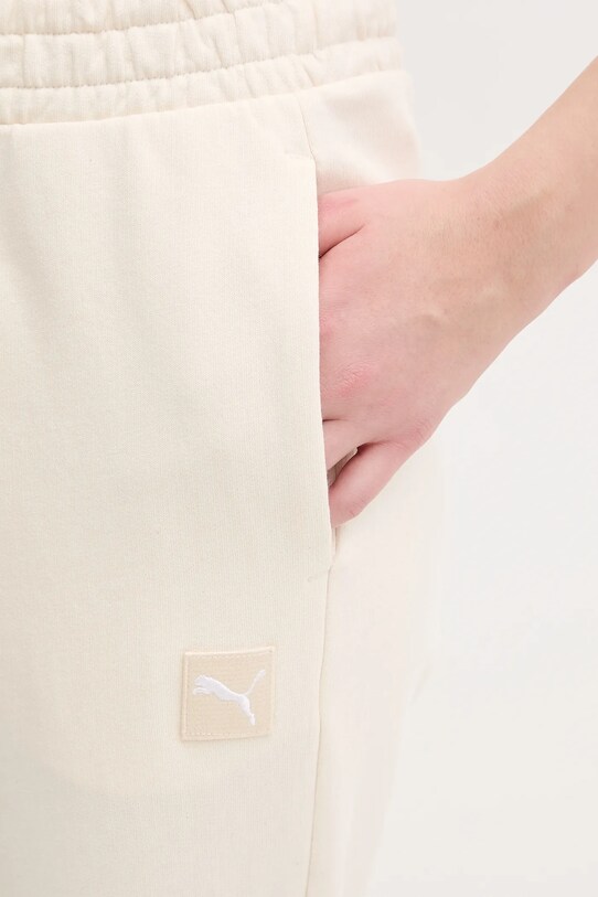 Βαμβακερό παντελόνι Puma μπεζ 685019