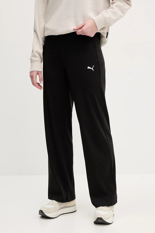 Puma pantaloni de trening tricotaj negru 685025