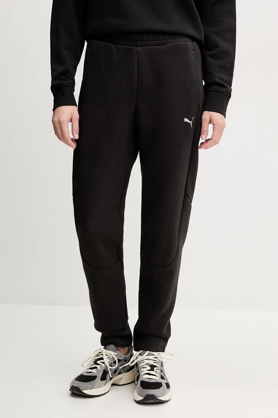 Puma pantaloni de trening tricotaj negru 685051