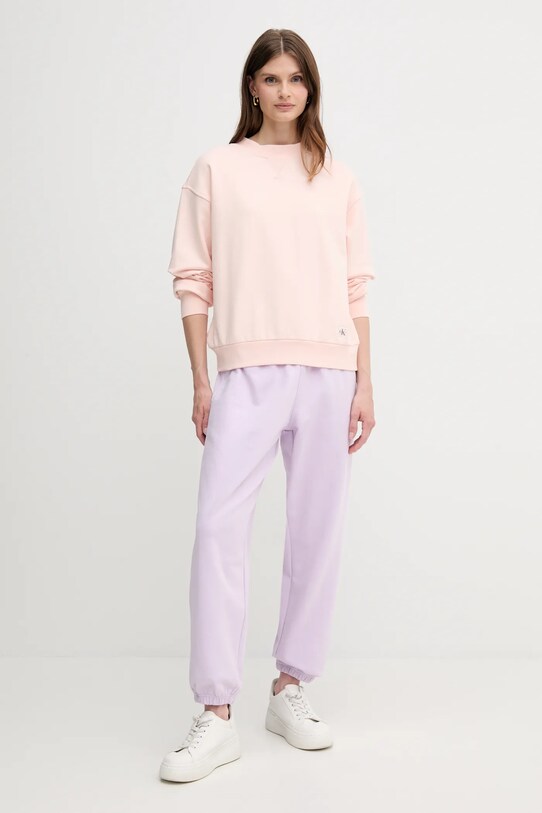 Παντελόνι φόρμας Calvin Klein Jeans LV047B235G μωβ SS25