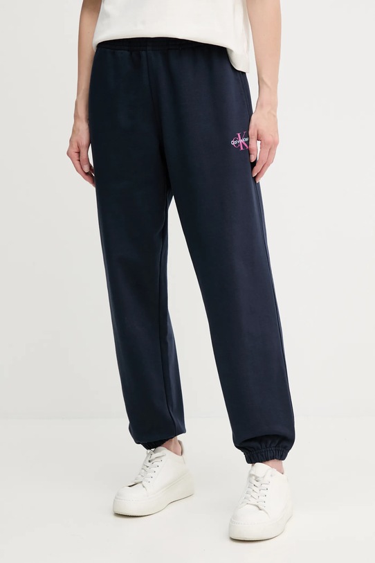 Calvin Klein Jeans spodnie dresowe granatowy LV047B235G