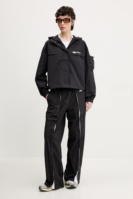 Karl Lagerfeld Jeans pantaloni A2W10024 negru SS25