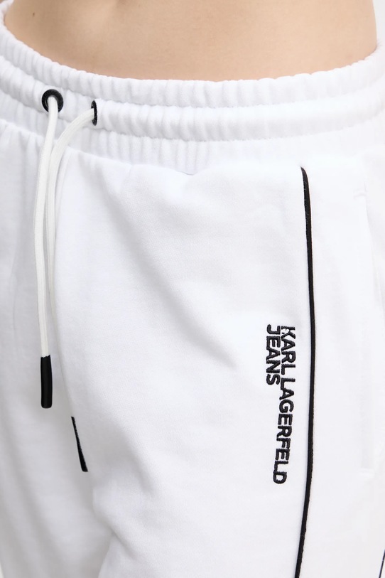 Karl Lagerfeld Jeans pantaloni de trening din bumbac alb A2W10094