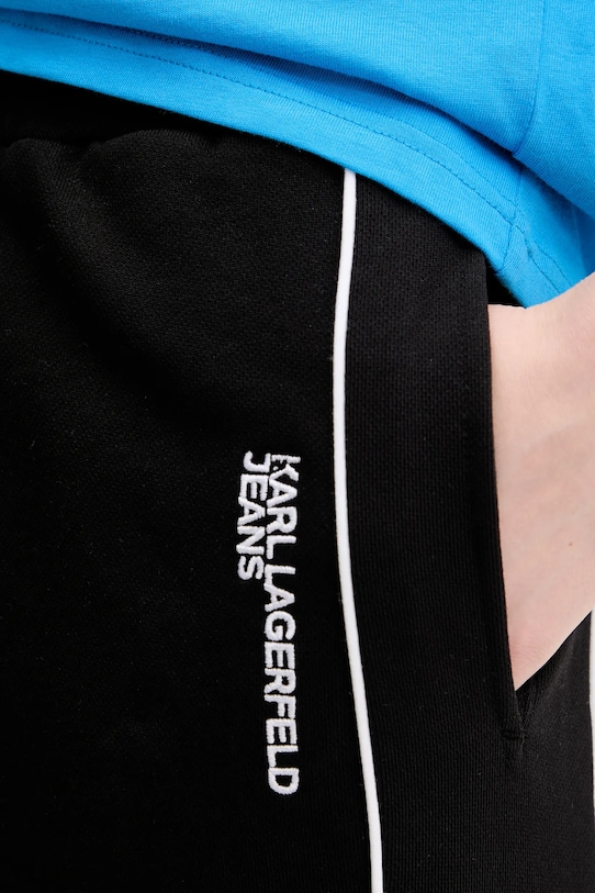 Bavlněné tepláky Karl Lagerfeld Jeans černá A2W10094