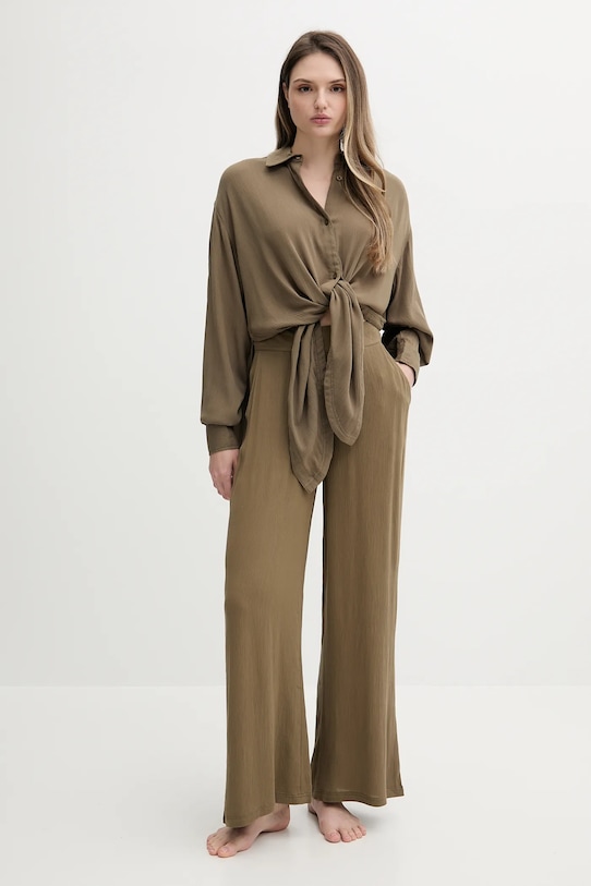 Plážové kalhoty Guess NOEMI E5GB03.WH5E0 zelená SS25