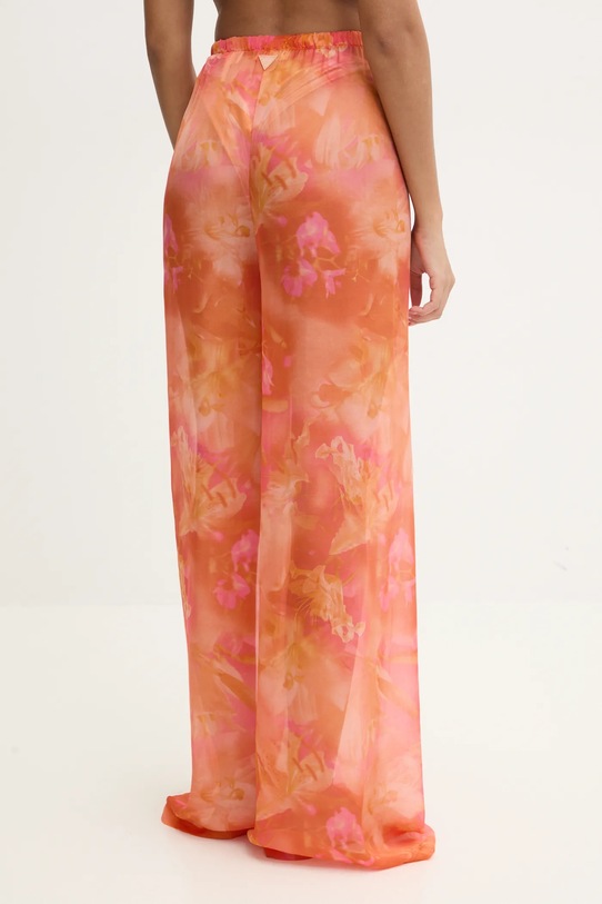 Odzież Guess spodnie plażowe z domieszką jedwabiu E5GB00.WE550 pomarańczowy