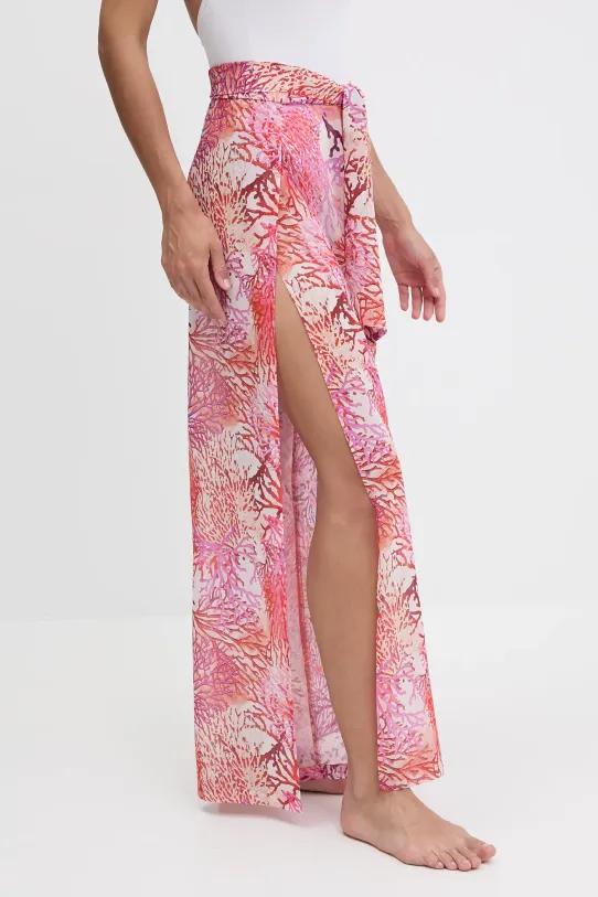 Guess pantaloni de plajă E5GB01.WH4T2 portocaliu SS25